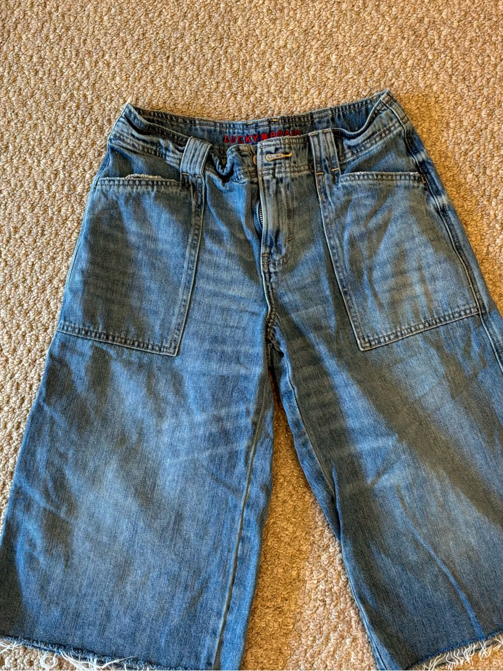 Lucky Brand Relaxed Blue Denim Carpenter Shorts